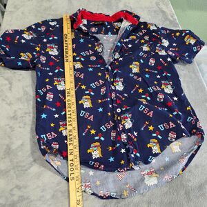 Staghorn River Outdoor Apparel Mens 4th of July USA Button Down Size SM